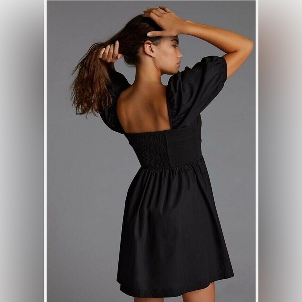 Maeve Red Puff Sleeve Mini Dress - Picture 5 of 12